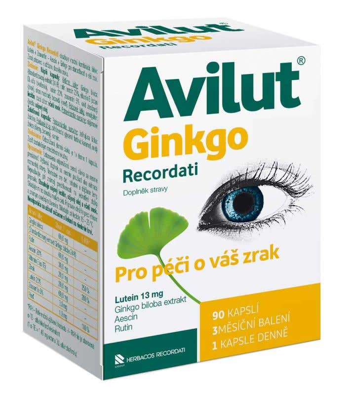 Avilut Ginkgo Recordati 90 kapslí