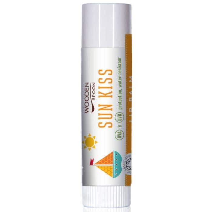 Wooden Spoon Opalovací balzám na rty Sun Kiss BIO 4,3 ml