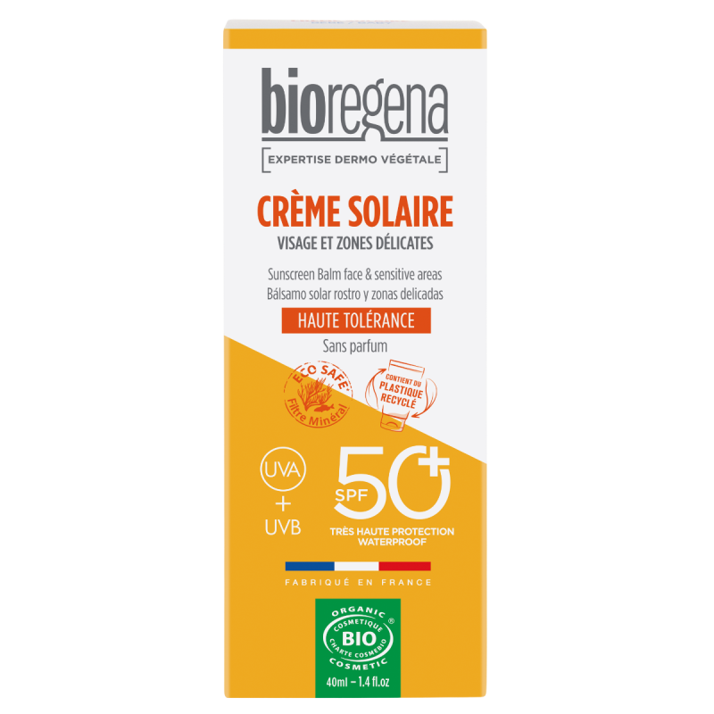 Bioregena Organický balzam na opaľovanie na citlivé zóny SPF 50+ BIO 40 ml