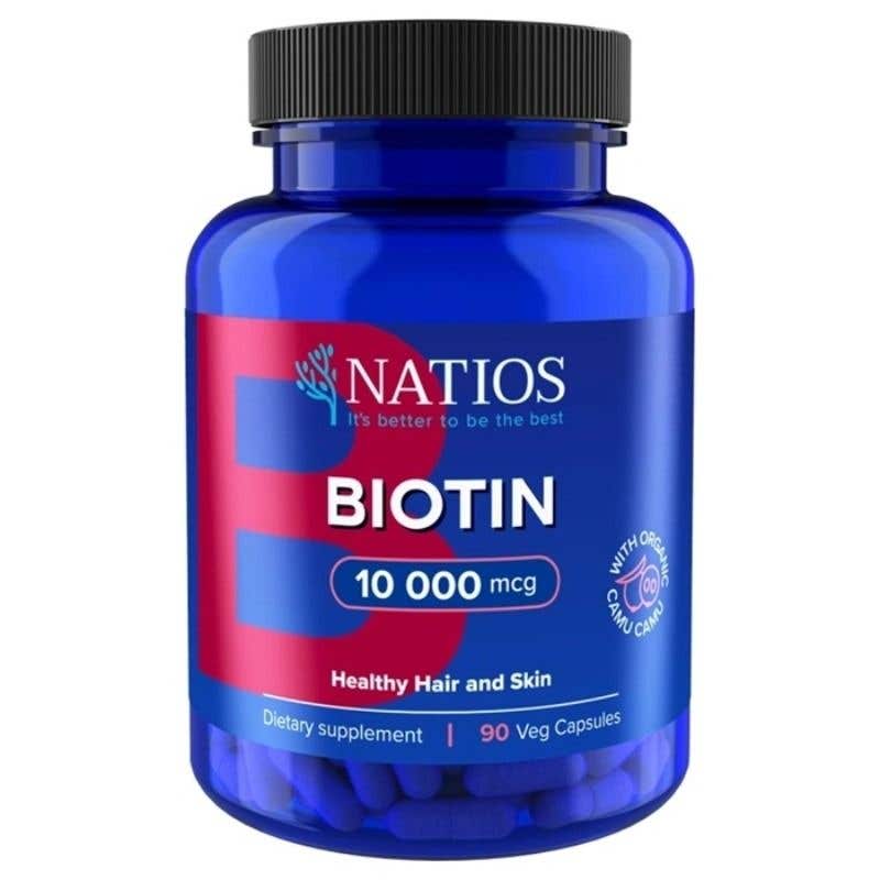 Natios Biotin Extra Strength 90 veganských kapslí