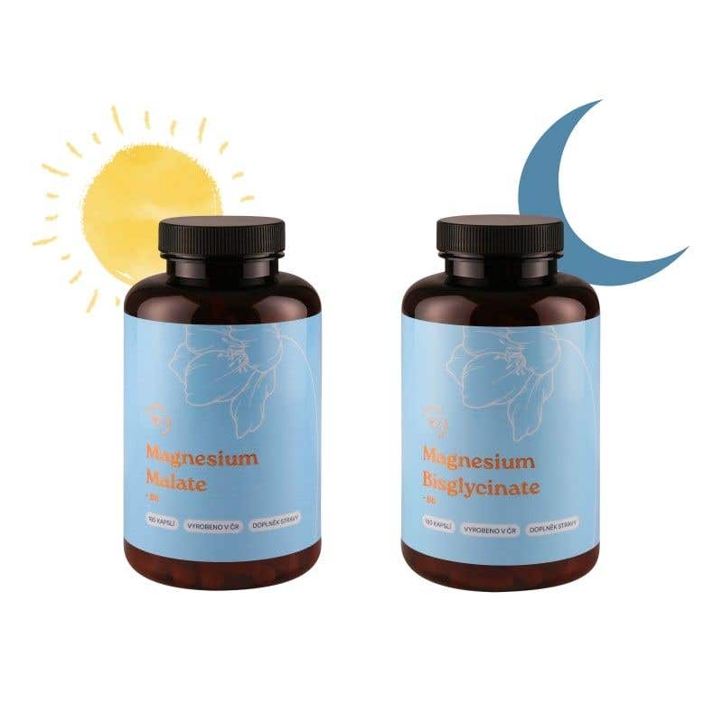 Vitalpoint Premium Balíček hořčíků – Magnesium Bisglycinate + Malate 180 kapslí