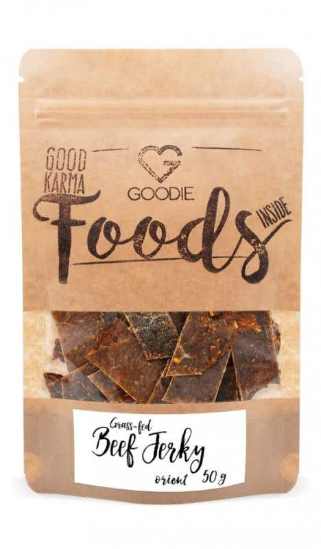 Goodie Grass-fed sušené hovězí maso Jerky - orient 50 g