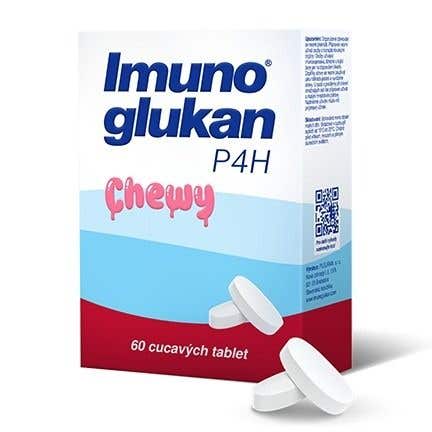 Imunoglukan Imunoglukan P4H s malinovou příchutí 60 cucavých tablet