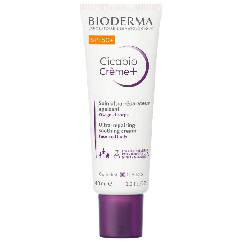 Bioderma Cicabio Krém+ Upokojujúci a obnovujúci krém SPF 50+ 40 ml