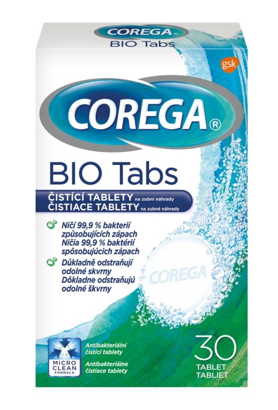 Corega Bio antibakteriální tablety 30ks