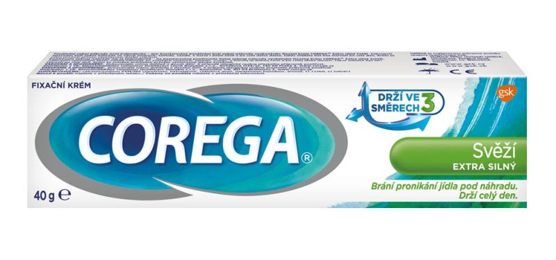 Corega Svěží extra silný fixační krém 40g