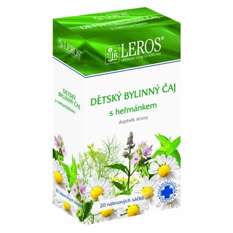 Leros Dětský bylinný čaj s heřmánkem sáčkový 20x1.5g