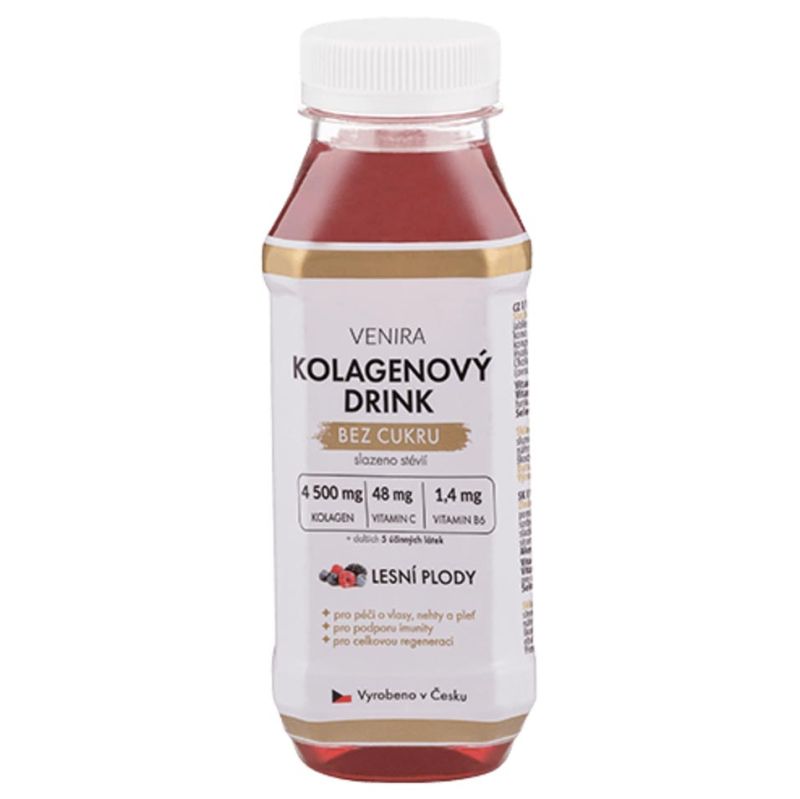 Venira Kolagenový drink pro vlasy, nehty a pleť 300 ml - lesní plody