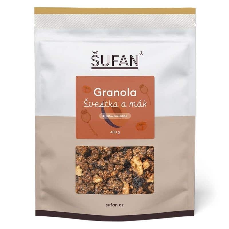 Šufan Granola švestka a mák 400 g