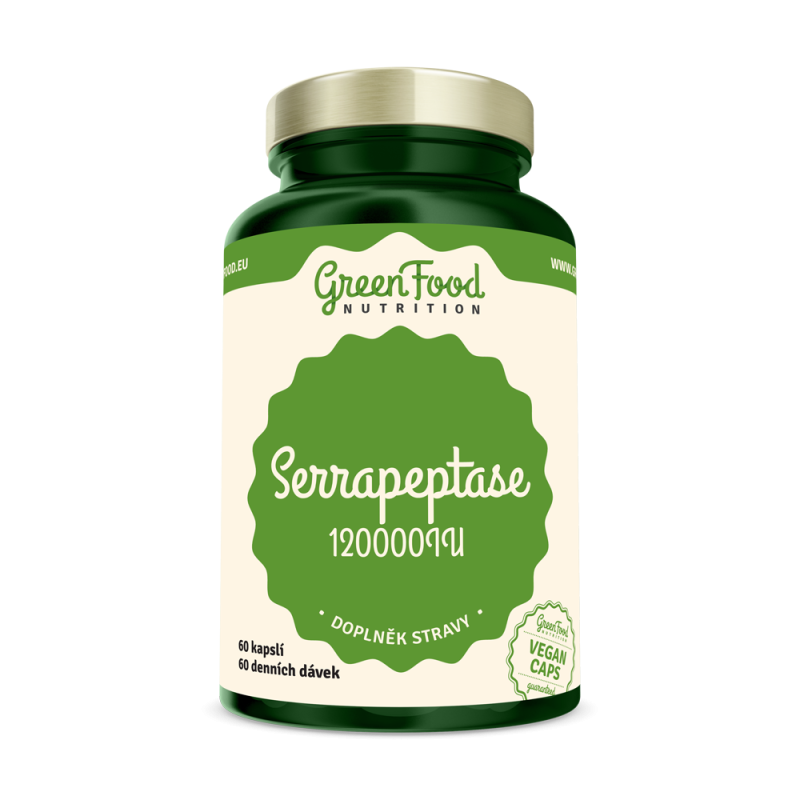 GreenFood Nutrition Serrapeptase 120000IU 60 kapslí