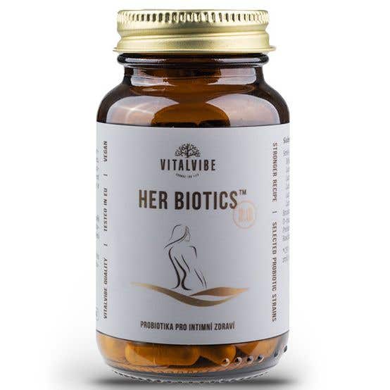 Vitalvibe Her Biotics 2.0 Probiotika pro intimní zdraví 60 kapslí
