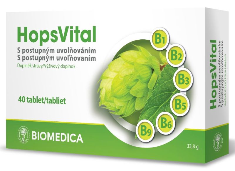 Biomedica HopsVital s postupným uvolňováním 40 tablet