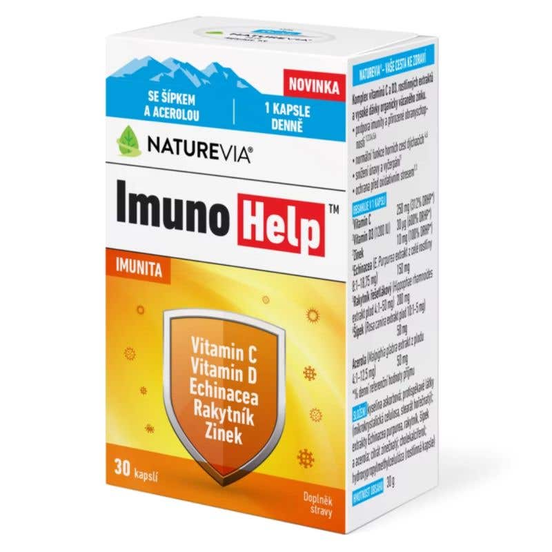 NatureVia ImunoHelp 30 rastlinných kapsúl