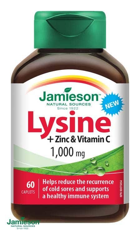 Jamieson Lysin 1000 mg se zinkem a vitamínem C 60 tablet