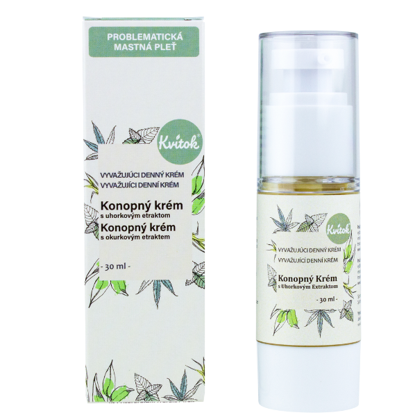 Kvitok Konopný krém s okurkovým extraktem 30 ml