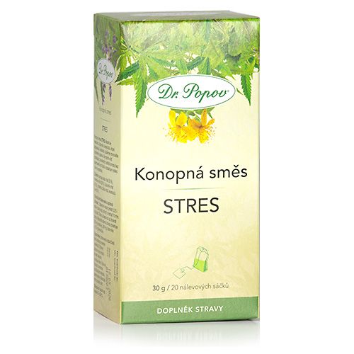 Dr. Popov Konopná směs Stres bylinný čaj sáčkový 30 g