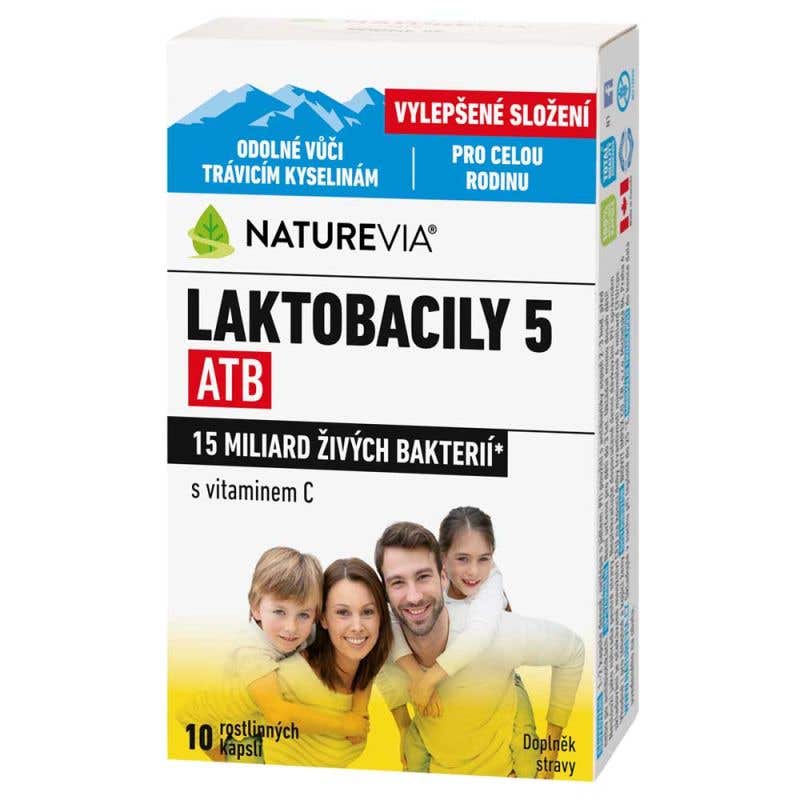 Swiss NatureVia Laktobacily 5 ATB 10 kapsúl