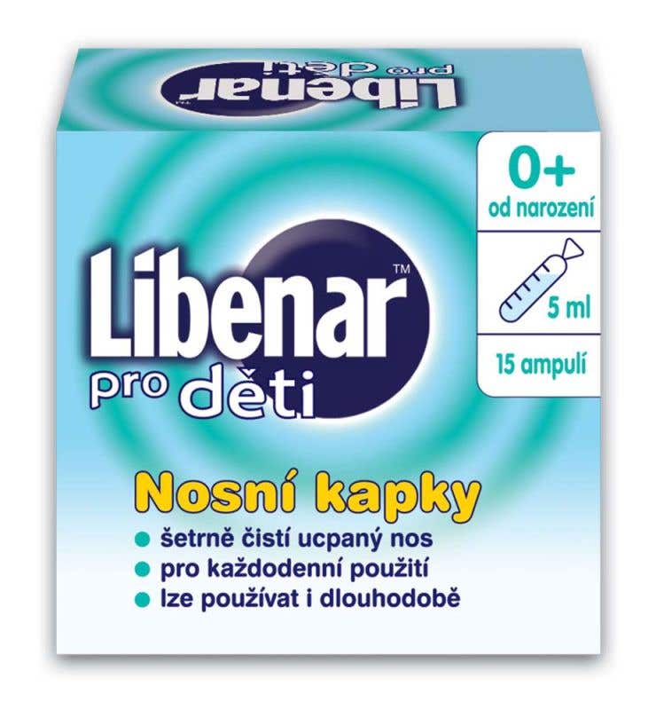 Libenar nosní kapky pro děti 15 ampulí