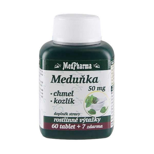 MedPharma Meduňka 50 mg + chmel + kozlík 67 tablet