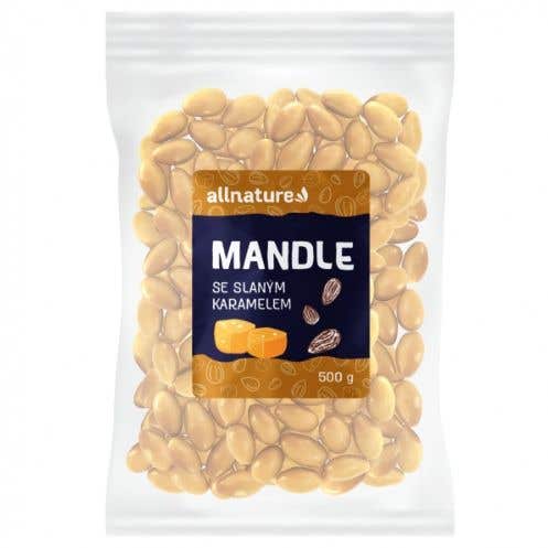 Allnature Mandle slaný karamel 500 g