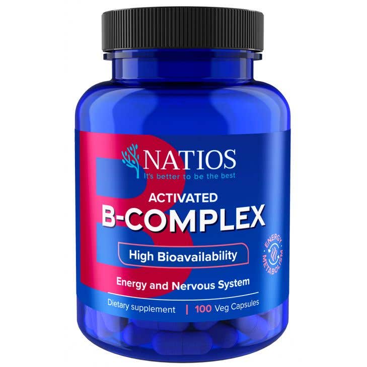 Natios Activated B-Complex - Aktivní formy vitamínů B 100 veganských kapslí
