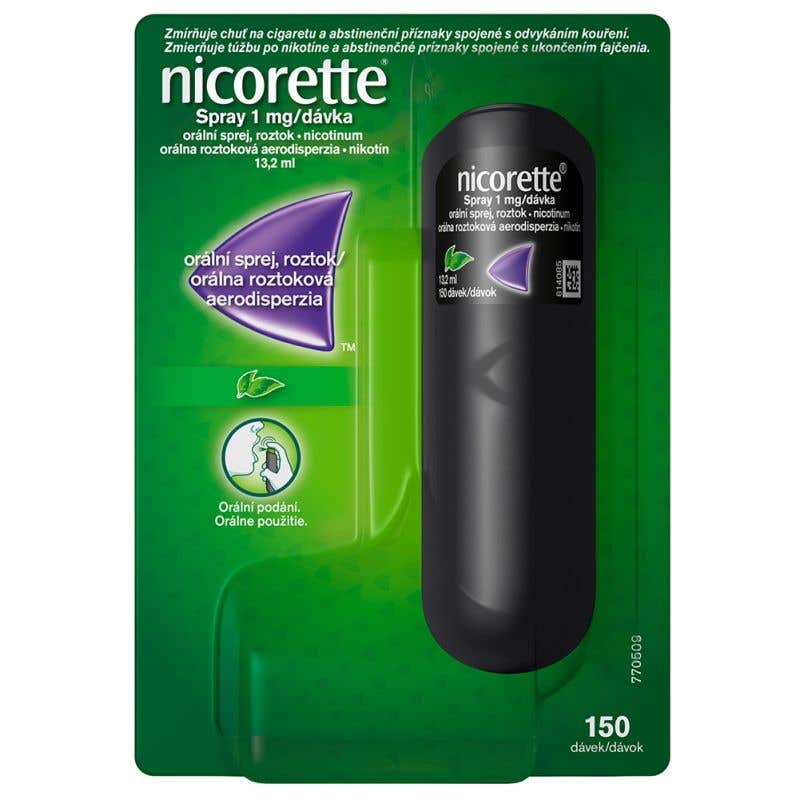 Nicorette Sprej 1mg / dávka orální sprej 13,2 ml