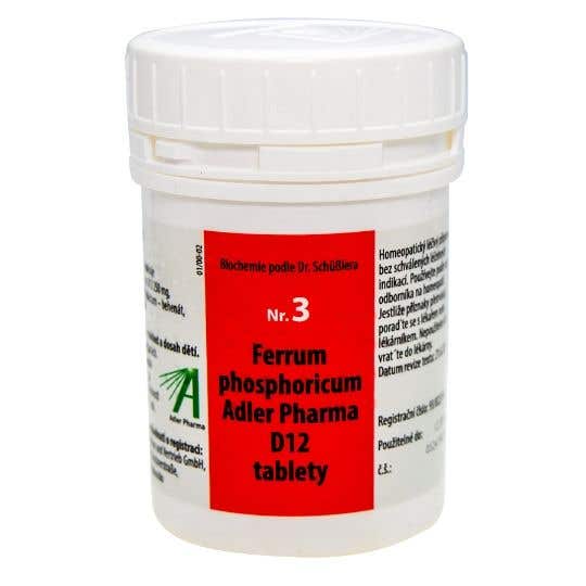 Adler Pharma Schüsslerovy soli – Nr. 3 Ferrum phosphoricum D12 1000 tablet