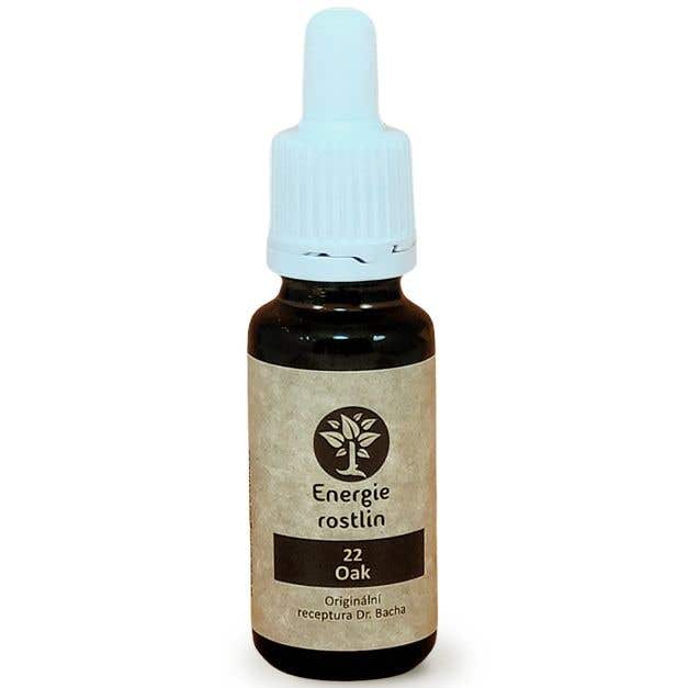 Energie rostlin Bachovy esence 22 - Oak Esence uvolnění 20 ml 