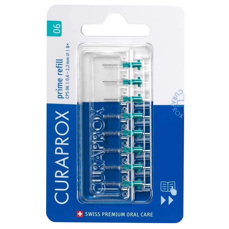Curaprox CPS 06 prime refill mezizubní kartáčky 8 ks tyrkysové