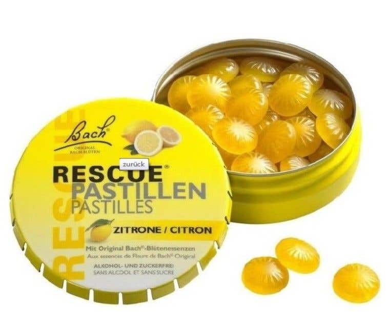 Nelsons Bachovy esence Rescue Pastilky s příchutí citronu 50 g