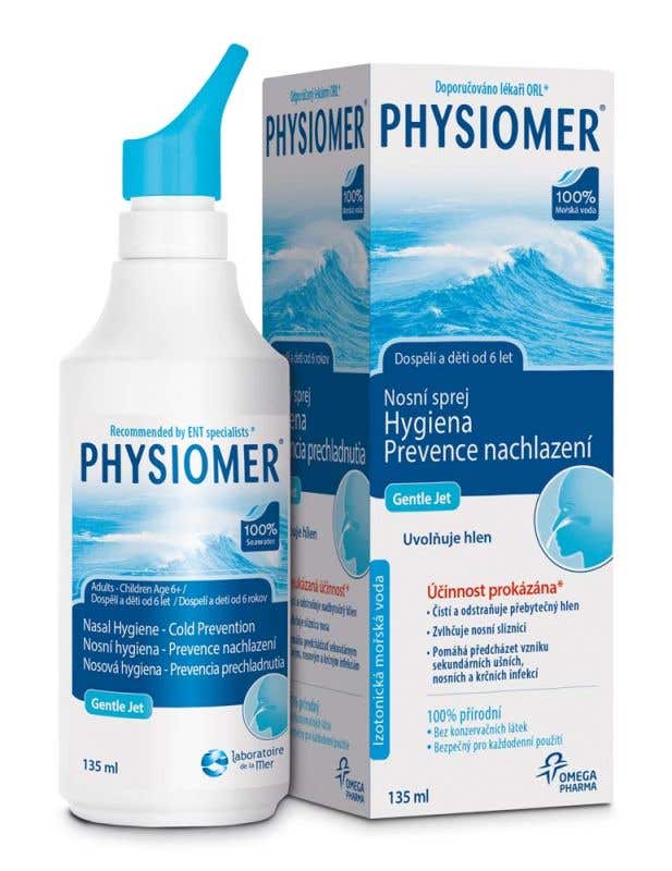 Physiomer Gentle jet a sprej nosový sprej 135 ml