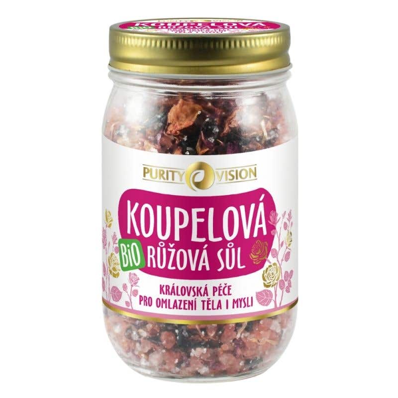 Purity Vision Růžová koupelová sůl BIO 400 g