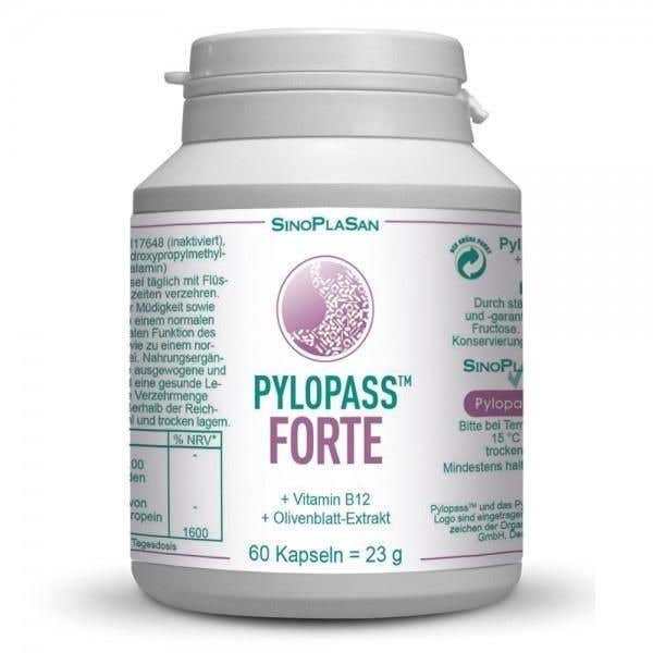 SinoPlaSan Pylopass Forte pomoc v boji s bakterií Helicobacter pylori 60 kapslí
