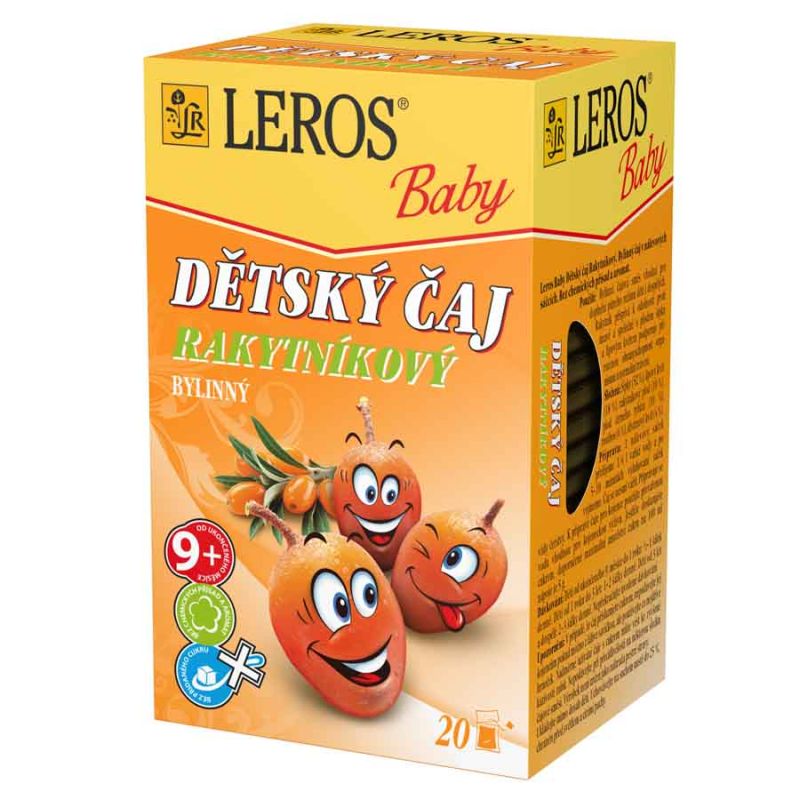 Leros Baby Dětský čaj Rakytníkový sáčkový 20x2g