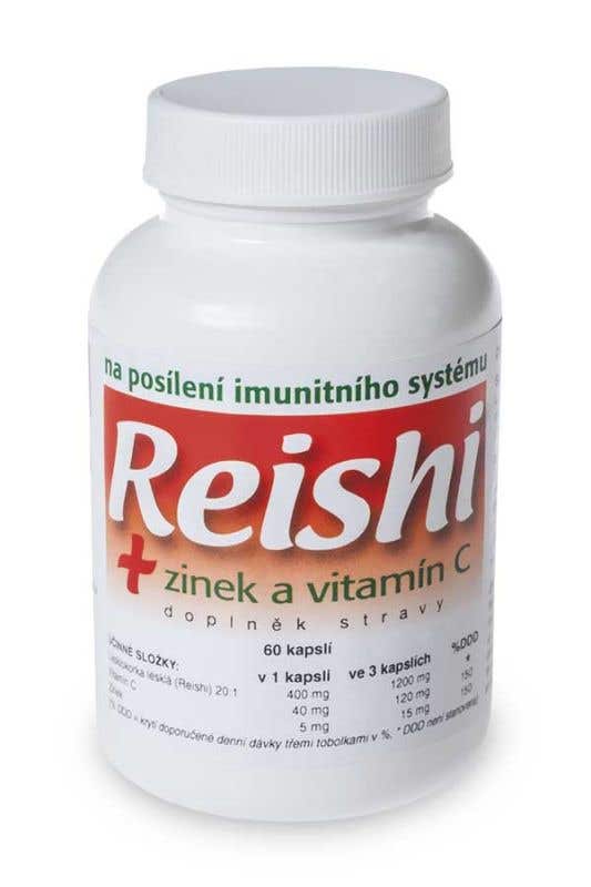Naturvita Reishi + Zinek a Vitamín C 60 kapslí