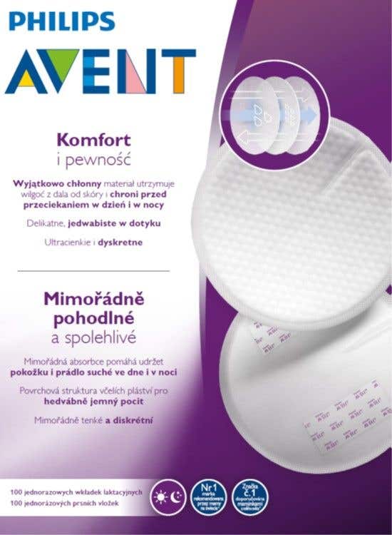 Avent Prsní vložky jednorázové 100ks