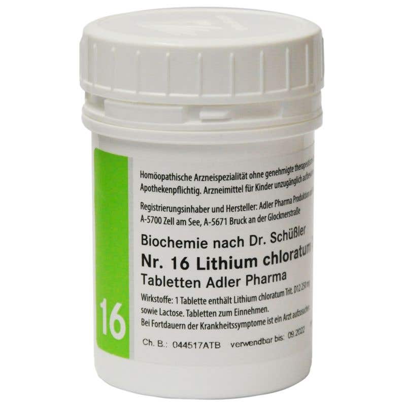 Adler Pharma Schüsslerovy soli – Nr. 16 Lithium chloratum D12 400 tablet