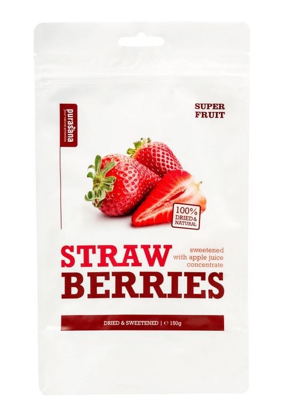 Purasana Strawberries – Jahody sušené mrazem 150 g