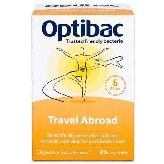 Optibac Travel Abroad - Probiotika pro podporu při cestování 20 kapslí