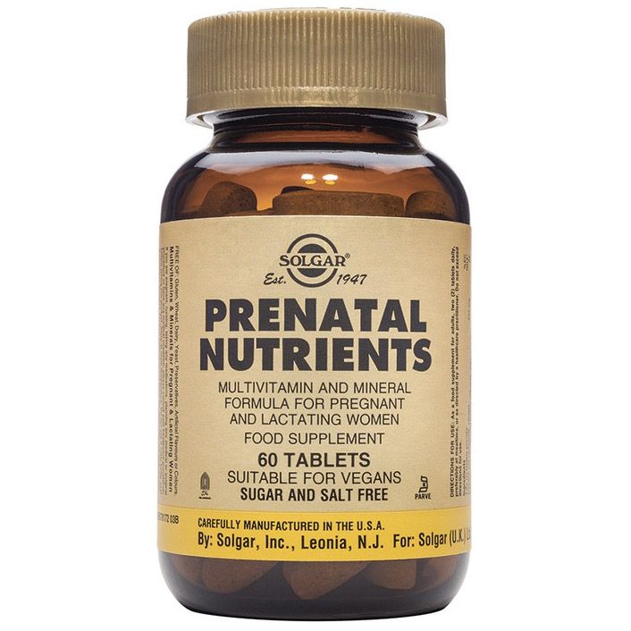 Solgar Prenatal Multivitamín pro těhotné a kojící ženy 60 tablet
