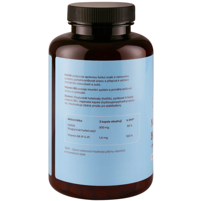 Vitalpoint Premium Magnesium Bisglycinate + B6 180 kapslí