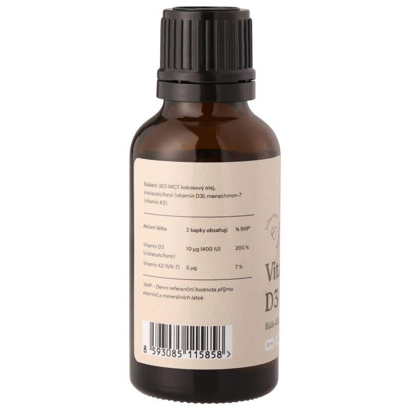 Vitalpoint Premium Kids Vitamín D3 & K2 400 IU pro děti v BIO MCT oleji 30 ml