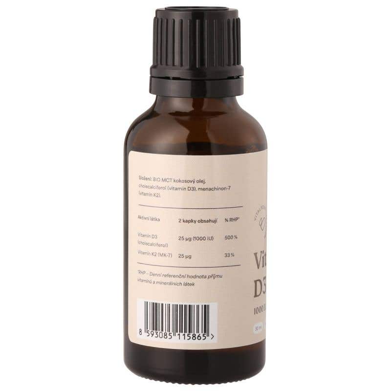 Vitalpoint Premium Vitamín D3 & K2 1000 IU v BIO MCT oleji 30 ml