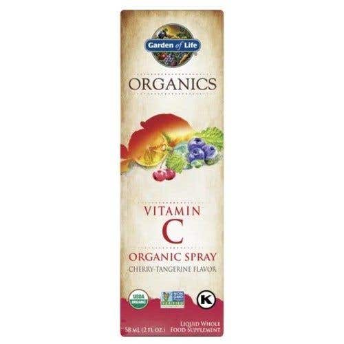 Garden of Life Organics Vitamín C ve spreji s příchutí třešně a mandarinky 58 ml