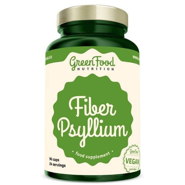GreenFood Nutrition Vláknina Psyllium 96 kapslí