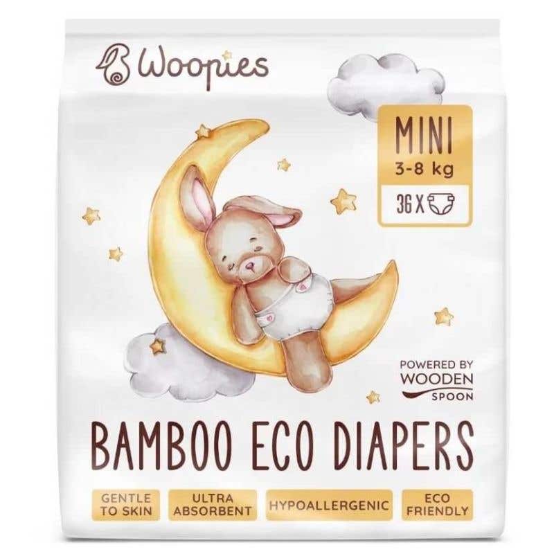 Woopies Dětské eko pleny Mini 3-8 kg 36 ks