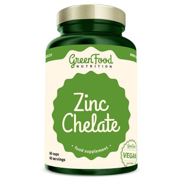 GreenFood Nutrition Zinek Chelát 60 kapslí