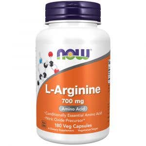 Now Foods L-Arginin 700 mg 180 rostlinných kapslí