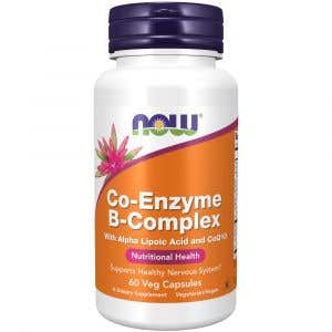 Now Co-Enzyme Vitamín B-komplex aktívna koenzýmová forma 60 rastlinných kapsúl