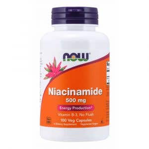 Now Vitamin B3 Nikotinamid – niacinamid 500 mg 100 kapslí